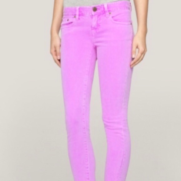 SOLD! J.Crew Toothpick Purple/Pink Jeans - Picture 2 of 4